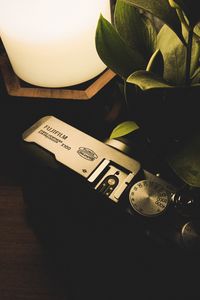 Preview wallpaper camera, lamp, plant