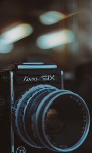 Preview wallpaper camera, lens, old, black, gray