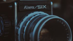 Preview wallpaper camera, lens, old, black, gray