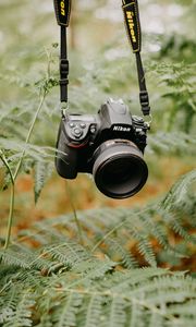 Preview wallpaper camera, lens, technology, fern