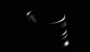 Preview wallpaper camera, objective, lens, black, dark