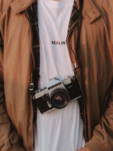Preview wallpaper camera, photographer, man