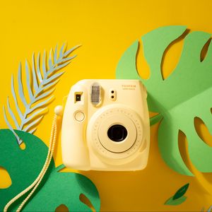 Preview wallpaper camera, polaroid, white, lens, photo
