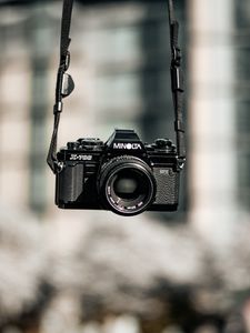 Preview wallpaper camera, retro, blur, belt