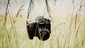 Preview wallpaper camera, technology, lens, grass