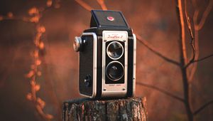 Preview wallpaper camera, vintage, retro, stump, blur