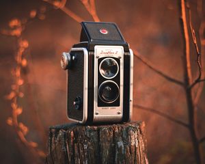 Preview wallpaper camera, vintage, retro, stump, blur