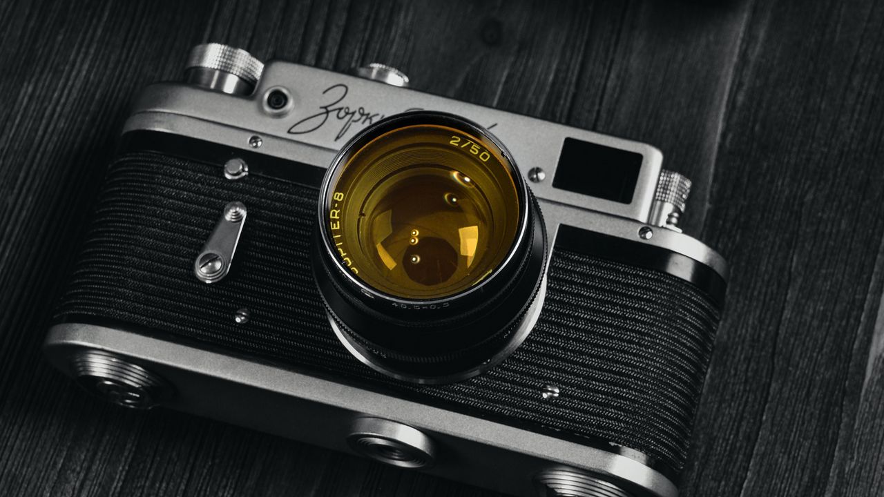 Wallpaper cameras, lenses, retro, vintage, bw