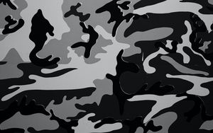 Preview wallpaper camouflage, spots, army, texture, black and white