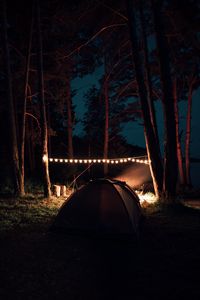 Preview wallpaper camping, hiking, garland, comfort, night