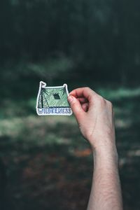 Preview wallpaper camping, inscription, words, hand