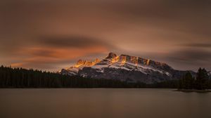 Preview wallpaper canada, banff national park, jack lake, mountain, lake