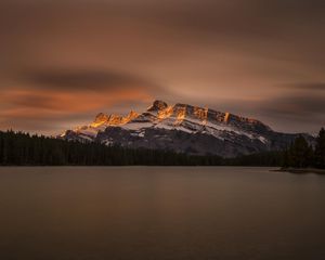 Preview wallpaper canada, banff national park, jack lake, mountain, lake