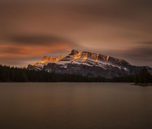 Preview wallpaper canada, banff national park, jack lake, mountain, lake