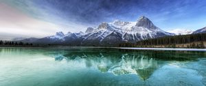 Preview wallpaper canada, lake, transparent, water, bottom, mountains, cool, freshness, purity