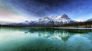 Preview wallpaper canada, lake, transparent, water, bottom, mountains, cool, freshness, purity