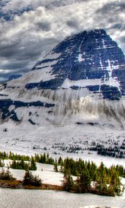Preview wallpaper canada, park, mountains, snow, peaks, hdr