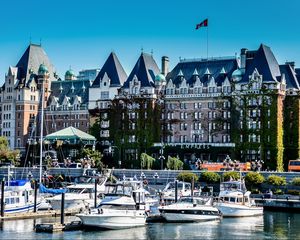 Preview wallpaper canada, victoria, british columbia, yacht, mooring