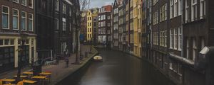 Preview wallpaper canal, buildings, architecture, amsterdam, netherlands
