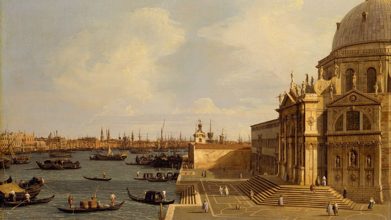 Wallpaper canaletto, giovanni antonio canal, venice, santa maria della salute, oil, canvas