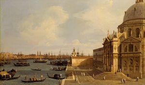 Preview wallpaper canaletto, giovanni antonio canal, venice, santa maria della salute, oil, canvas