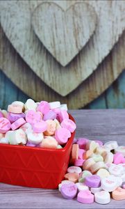 Preview wallpaper candies, hearts, sweets, food