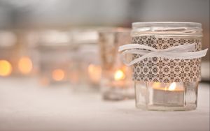 Preview wallpaper candle, bow, decoration