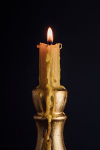 Preview wallpaper candle, candlestick, fire, dark