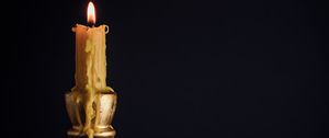 Preview wallpaper candle, candlestick, fire, dark