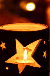 Preview wallpaper candle, candlestick, stars, bokeh