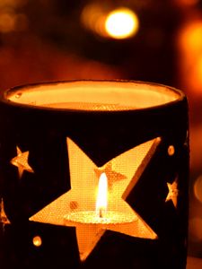 Preview wallpaper candle, candlestick, stars, bokeh