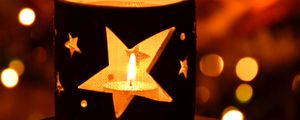 Preview wallpaper candle, candlestick, stars, bokeh