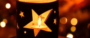 Preview wallpaper candle, candlestick, stars, bokeh