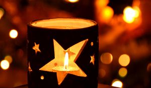 Preview wallpaper candle, candlestick, stars, bokeh