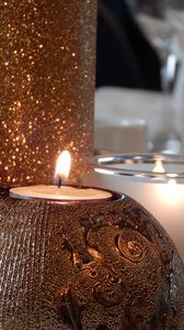 Preview wallpaper candle, decoration, glitter