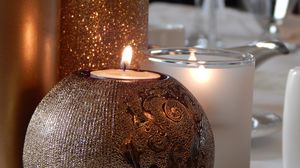 Preview wallpaper candle, decoration, glitter