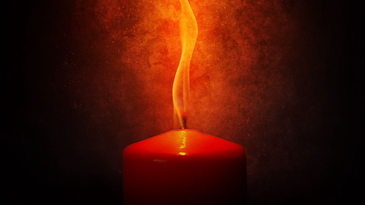 Wallpaper candle, fire, burn, flame, dark