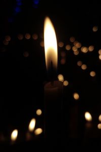 Preview wallpaper candle, fire, dark, glare