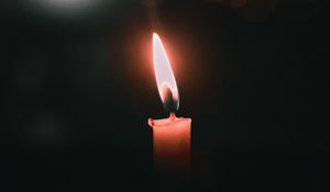 Preview wallpaper candle, fire, darkness, light