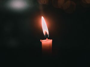 Preview wallpaper candle, fire, darkness, light