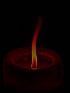 Preview wallpaper candle, fire, flame, dark, black background