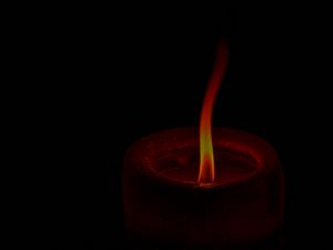 Preview wallpaper candle, fire, flame, dark, black background