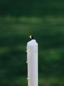 Preview wallpaper candle, fire, flame, focus, blur