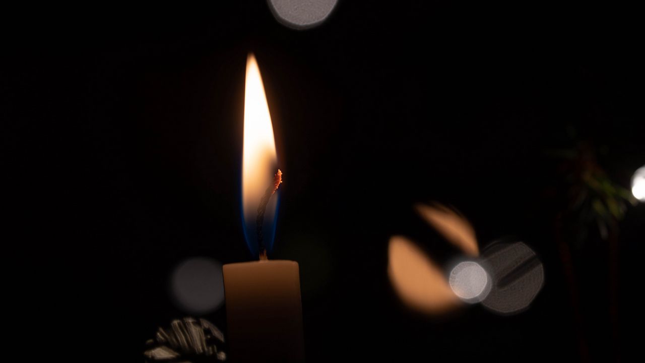 Wallpaper candle, fire, wick, flame, darkness