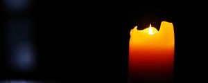 Preview wallpaper candle, flame, dark