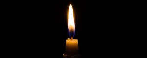 Preview wallpaper candle, flame, fire, paper, black