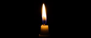 Preview wallpaper candle, flame, fire, paper, black