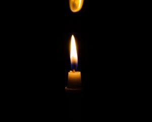 Preview wallpaper candle, flame, fire, paper, black