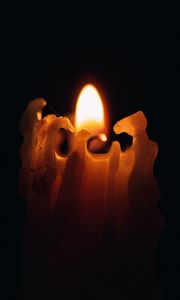 Preview wallpaper candle, flame, fire, wax, black