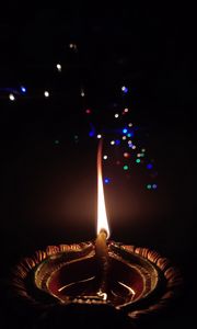 Preview wallpaper candle, flame, fire, dark